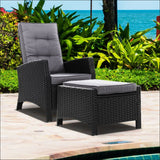 Sun Lounge Recliner Chair Wicker Lounger Sofa Day Bed 