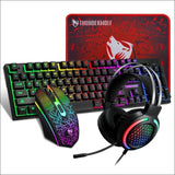 T-wolf Tf400 4-pcs Rainbow Keyboard/mouse/headphone/mouse 