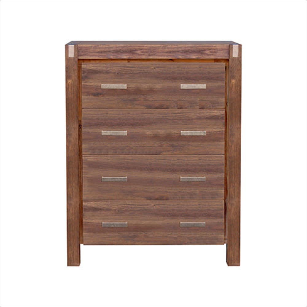 Tallboy with 4 Storage Drawers Solid Wooden Assembled in 