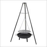 Tripod Garden fire Pit Bbq Barbecue Cast Iron & Steel fire Pit Bowl Round