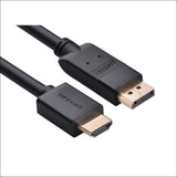 Ugreen Displayport Male to Hdmi Male Cable 2m Black(10202) -