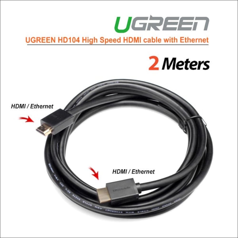 Ugreen full Copper High Speed Hdmi Cable with Ethernet 2m 