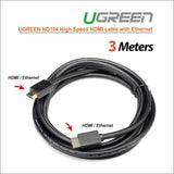 Ugreen full Copper High Speed Hdmi Cable with Ethernet 3m 