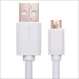 Ugreen Micro Usb Male to Usb Male Cable Gold-plated - White 