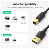 Ugreen Usb 2.0 a Male to B Male Printer Cable 3m (black) 