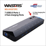 Usb3.0 7 Ports Hub plus 2 Extra 2.4a Fast-charging Ports - 