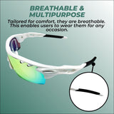 Verpeak Sport Sunglasses Type 2 (white Frame with Black End 