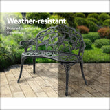 Gardeon Victorian Garden Bench - Green - Furniture > Outdoor