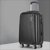 Wanderlite 20inch Lightweight Hard Suit Case Luggage Black -