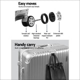 Wanderlite 28 Aluminium Luggage Trolley - Silver - Home & 