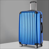Wanderlite 28inch Lightweight Hard Suit Case Luggage Blue - 