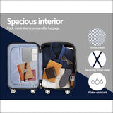 Wanderlite 28inch Lightweight Hard Suit Case Luggage Blue - 