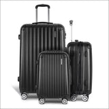 Wanderlite 3pc Luggage Sets Suitcases Set Travel Hard Case 