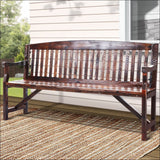 Gardeon Wooden Garden Bench Chair Natural Outdoor Furniture 