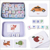 Wooden Magnetic Letters Numbers Alphabet Fridge Magnets Educational Toy Set Preschool Learning for 3