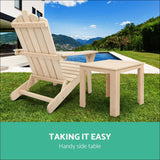 Gardeon Wooden Outdoor side Beach Table - Furniture > 