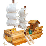 Wooden Pirate Ship - Baby & Kids > Toys
